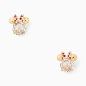 New! Kate Spade Rhinestone Minnie Mouse stud earrings